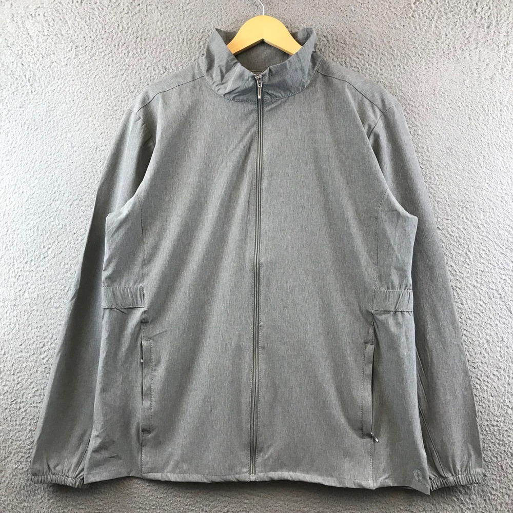 Hang‎ Ten Mens XL Full Zip Jacket UV Protection Lightweight Gray